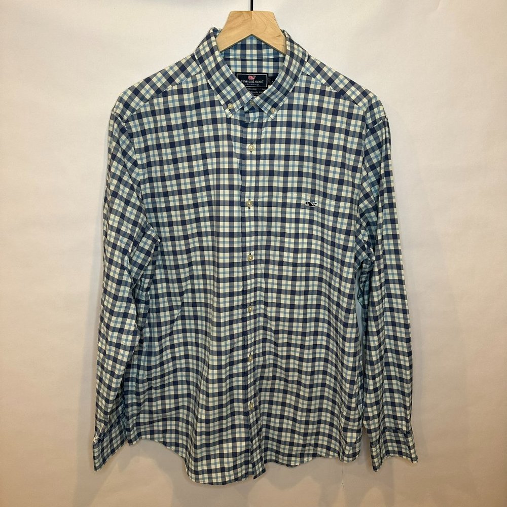 Vineyard Vines Performance Classic Fit Tucker Shirt Button Down Dress Shirt L Na